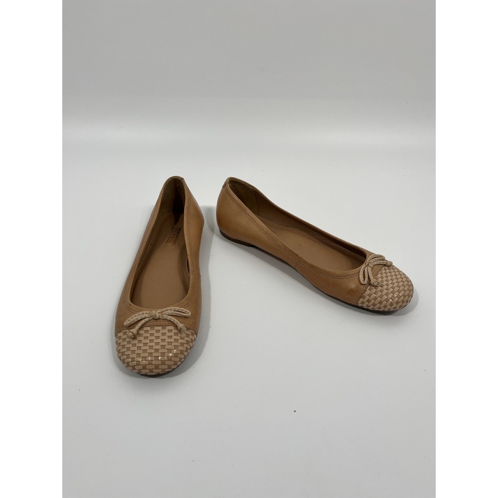 Arezzo Womens Ballet Flats 7 Brown Chic Minimalist Neutral Capsule Euro Summer